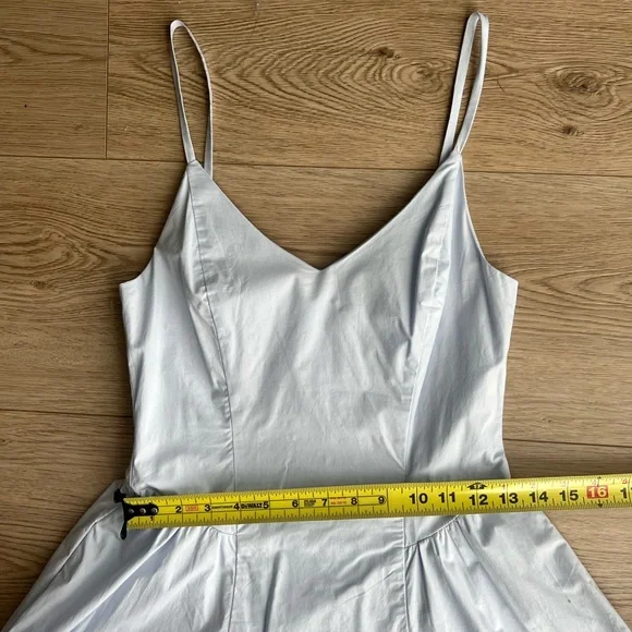 Wilfred Technique Poplin Maxi Dress Sz 0 Light Blue - Picture 4 of 14